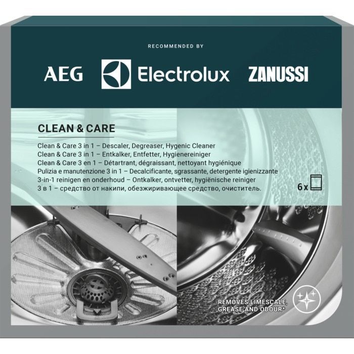 Čistící prostředek Clean and Care 6 ks praček Electrolux AEG Zanussi - 9029799187 AEG / Electrolux / Zanussi
