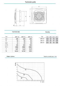 Ventilátor E-vent Visual T 150 mm s časovým spínačem - 5077