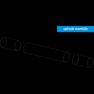 Kruhové plastové potrubí průměr 100 mm, délka 0,5 metru