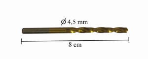 Vrták HSS 4,5 mm TITAN Univerzální