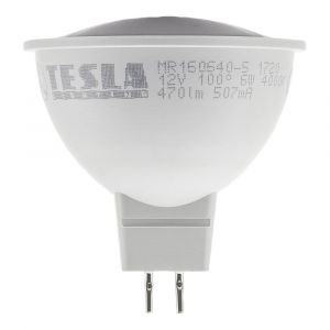 Tesla - LED žárovka GU5,3 MR16, 6W, 12V, 470lm, 25 000h, 4000K denní bílá, 100st