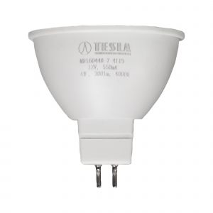 Tesla - LED žárovka GU5,3 MR16, 4W, 12V, 350lm, 25 000h, 4000K denní bílá, 100st