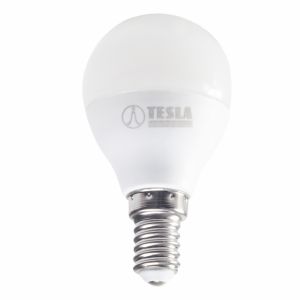 Tesla - LED žárovka miniglobe BULB, E14, 3W, 230V, 250lm, 25 000h, 3000K teplá bílá, 220st